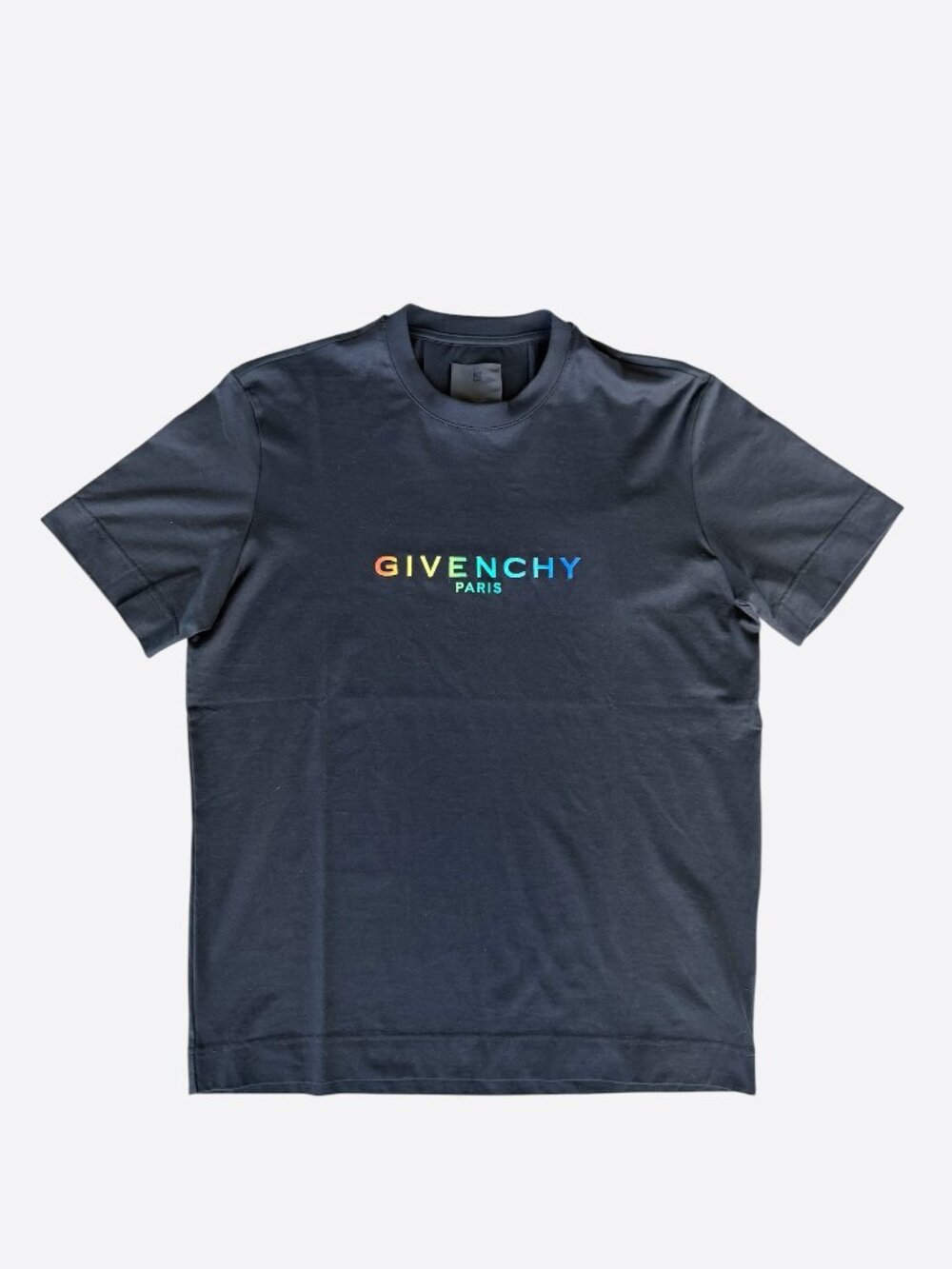 Givenchy Black & Rainbow Logo T-Shirt